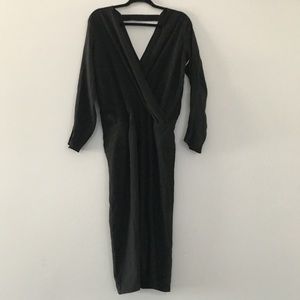 Elegant Black Wrap Dress